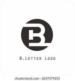 Vector logo design with the letter B symbol is simple, clear, bold, easy to remember, elegant, easy to apply on a large or small scale