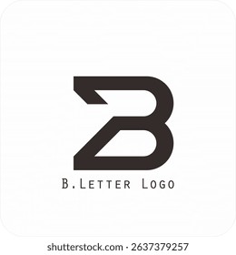 Vector logo design with the letter B symbol is simple, clear, bold, easy to remember, elegant, easy to apply on a large or small scale