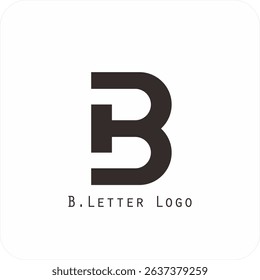 Vector logo design with the letter B symbol is simple, clear, bold, easy to remember, elegant, easy to apply on a large or small scale