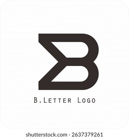 Vector logo design with the letter B symbol is simple, clear, bold, easy to remember, elegant, easy to apply on a large or small scale