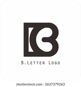 Vector logo design with the letter B symbol is simple, clear, bold, easy to remember, elegant, easy to apply on a large or small scale