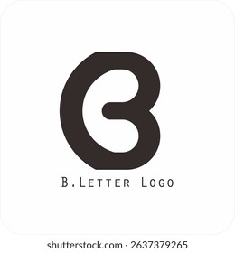 Vector logo design with the letter B symbol is simple, clear, bold, easy to remember, elegant, easy to apply on a large or small scale