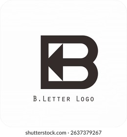 Vector logo design with the letter B symbol is simple, clear, bold, easy to remember, elegant, easy to apply on a large or small scale