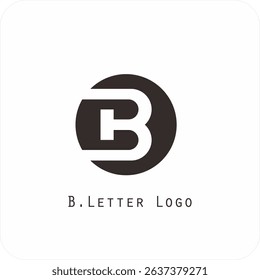 Vector logo design with the letter B symbol is simple, clear, bold, easy to remember, elegant, easy to apply on a large or small scale