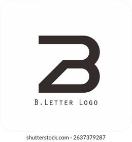 Vector logo design with the letter B symbol is simple, clear, bold, easy to remember, elegant, easy to apply on a large or small scale