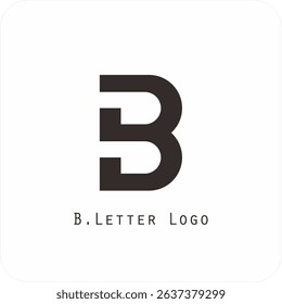 Vector logo design with the letter B symbol is simple, clear, bold, easy to remember, elegant, easy to apply on a large or small scale