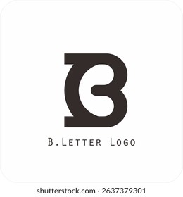 Vector logo design with the letter B symbol is simple, clear, bold, easy to remember, elegant, easy to apply on a large or small scale
