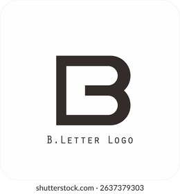 Vector logo design with the letter B symbol is simple, clear, bold, easy to remember, elegant, easy to apply on a large or small scale