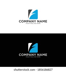 Vector logo design letter F for futuristic. Abstract illustration concept.