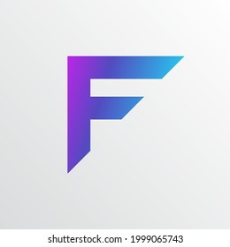 Letra F del diseño del logotipo del vector para futurista con color de gradiente, concepto de ilustración abstracta - Pos de ilustración del vector 10