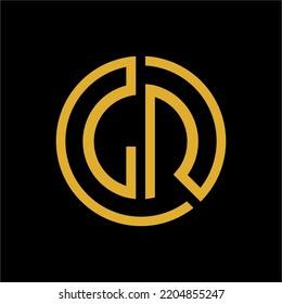 Vector logo design letter G and R. Logo can be used for Crypto business.