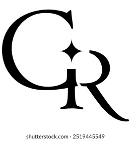 Vector logo design Letter G, R, GR, RG, C Monogram abstract elegant premium luxury simple alphabet letters
