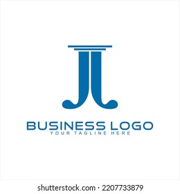 Vector logo design letter J and J . Logo can be used for justice business, lawyer, legal aid.