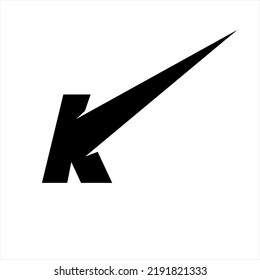 Resumen de la letra de diseño del logotipo del vector K.