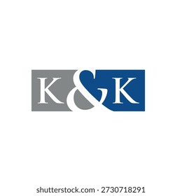 letra de design do logotipo de vetor K e K