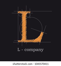 Vector logo design letter L