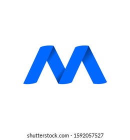 vector logo design with the letter m theme