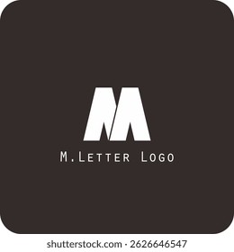 Vector logo design with the letter M symbol is simple, clear, bold, easy to remember, elegant, easy to apply on a large or small scale