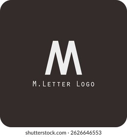 Design de logotipo vetorial com a letra M símbolo é simples, claro, negrito, fácil de lembrar, elegante, fácil de aplicar em uma escala grande ou pequena