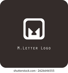 Design de logotipo vetorial com a letra M símbolo é simples, claro, negrito, fácil de lembrar, elegante, fácil de aplicar em uma escala grande ou pequena