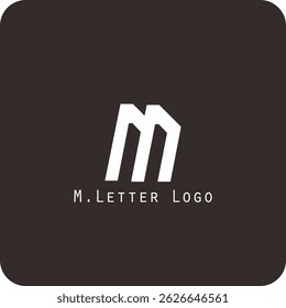 Design de logotipo vetorial com a letra M símbolo é simples, claro, negrito, fácil de lembrar, elegante, fácil de aplicar em uma escala grande ou pequena