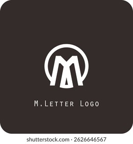Vector logo design with the letter M symbol is simple, clear, bold, easy to remember, elegant, easy to apply on a large or small scale