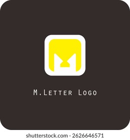 Design de logotipo vetorial com a letra M símbolo é simples, claro, negrito, fácil de lembrar, elegante, fácil de aplicar em uma escala grande ou pequena