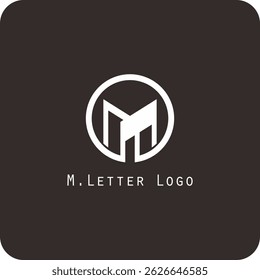 Design de logotipo vetorial com a letra M símbolo é simples, claro, negrito, fácil de lembrar, elegante, fácil de aplicar em uma escala grande ou pequena