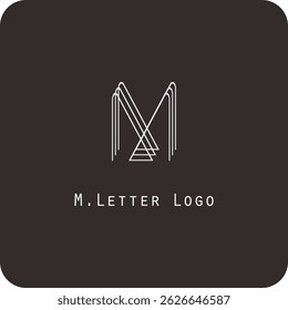 Vector logo design with the letter M symbol is simple, clear, bold, easy to remember, elegant, easy to apply on a large or small scale
