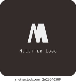 Design de logotipo vetorial com a letra M símbolo é simples, claro, negrito, fácil de lembrar, elegante, fácil de aplicar em uma escala grande ou pequena