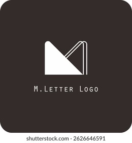 Design de logotipo vetorial com a letra M símbolo é simples, claro, negrito, fácil de lembrar, elegante, fácil de aplicar em uma escala grande ou pequena
