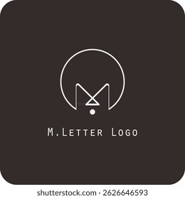 Design de logotipo vetorial com a letra M símbolo é simples, claro, negrito, fácil de lembrar, elegante, fácil de aplicar em uma escala grande ou pequena
