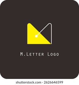 Design de logotipo vetorial com a letra M símbolo é simples, claro, negrito, fácil de lembrar, elegante, fácil de aplicar em uma escala grande ou pequena