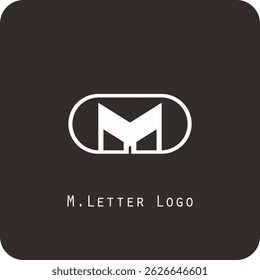 Design de logotipo vetorial com a letra M símbolo é simples, claro, negrito, fácil de lembrar, elegante, fácil de aplicar em uma escala grande ou pequena