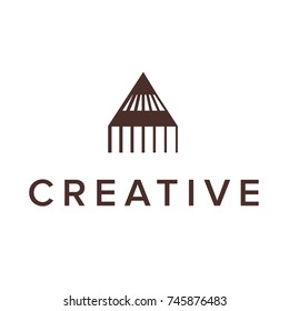 Vector logo design letter A pencil triangle logo concept. Creative graphic alphabet symbol for corporate business Identity. Design template element