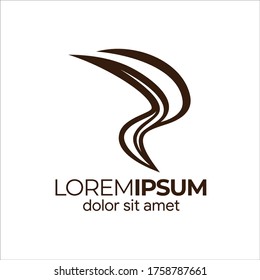 Vector logo design of the letter R corporate business identity