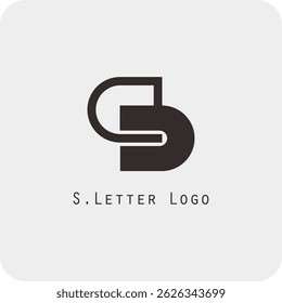 Design de logotipo vetorial com a letra S símbolo é simples, claro, firme, fácil de lembrar, elegante	