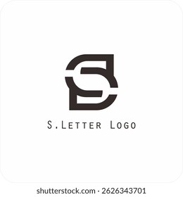 Design de logotipo vetorial com a letra S símbolo é simples, claro, firme, fácil de lembrar, elegante	