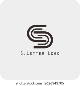Design de logotipo vetorial com a letra S símbolo é simples, claro, firme, fácil de lembrar, elegante	