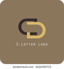 Design de logotipo vetorial com a letra S símbolo é simples, claro, firme, fácil de lembrar, elegante	