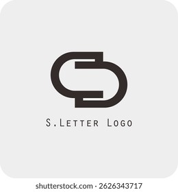 Design de logotipo vetorial com a letra S símbolo é simples, claro, firme, fácil de lembrar, elegante	