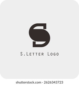Design de logotipo vetorial com a letra S símbolo é simples, claro, firme, fácil de lembrar, elegante	