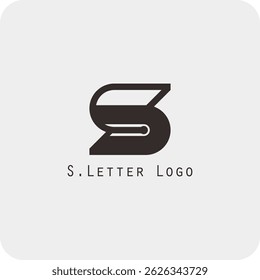 Design de logotipo vetorial com a letra S símbolo é simples, claro, firme, fácil de lembrar, elegante	