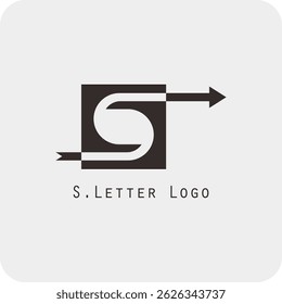 Design de logotipo vetorial com a letra S símbolo é simples, claro, firme, fácil de lembrar, elegante	