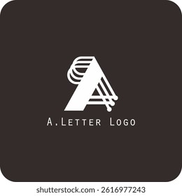 Vector logo design with the letter A symbol is simple, clear, firm, easy to remember, elegant