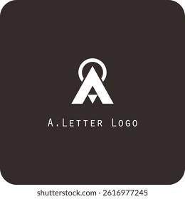 Vector logo design with the letter A symbol is simple, clear, firm, easy to remember, elegant