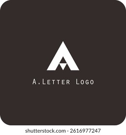 Vector logo design with the letter A symbol is simple, clear, firm, easy to remember, elegant