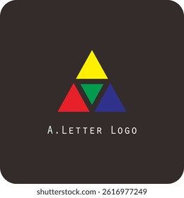 Vector logo design with the letter A symbol is simple, clear, firm, easy to remember, elegant