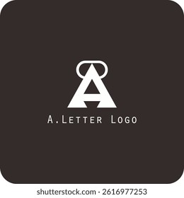 Vector logo design with the letter A symbol is simple, clear, firm, easy to remember, elegant