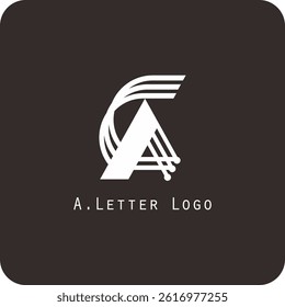 Vector logo design with the letter A symbol is simple, clear, firm, easy to remember, elegant